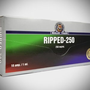 Ripped-250 1 ампула Malay Tiger, Тестостерон П 100мг + Тренболон Ац 75мг + Дростанолон П 75мг