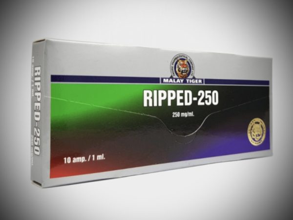 Ripped-250 1 ампула Malay Tiger, Тестостерон П 100мг + Тренболон Ац 75мг + Дростанолон П 75мг